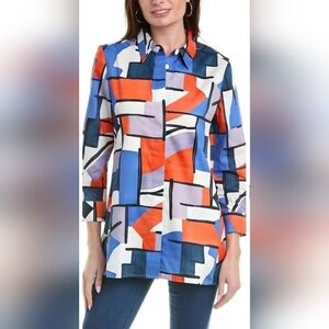 Tyler Boe Abstract Dina Mirror or similar abstract print tunic top. Size 8